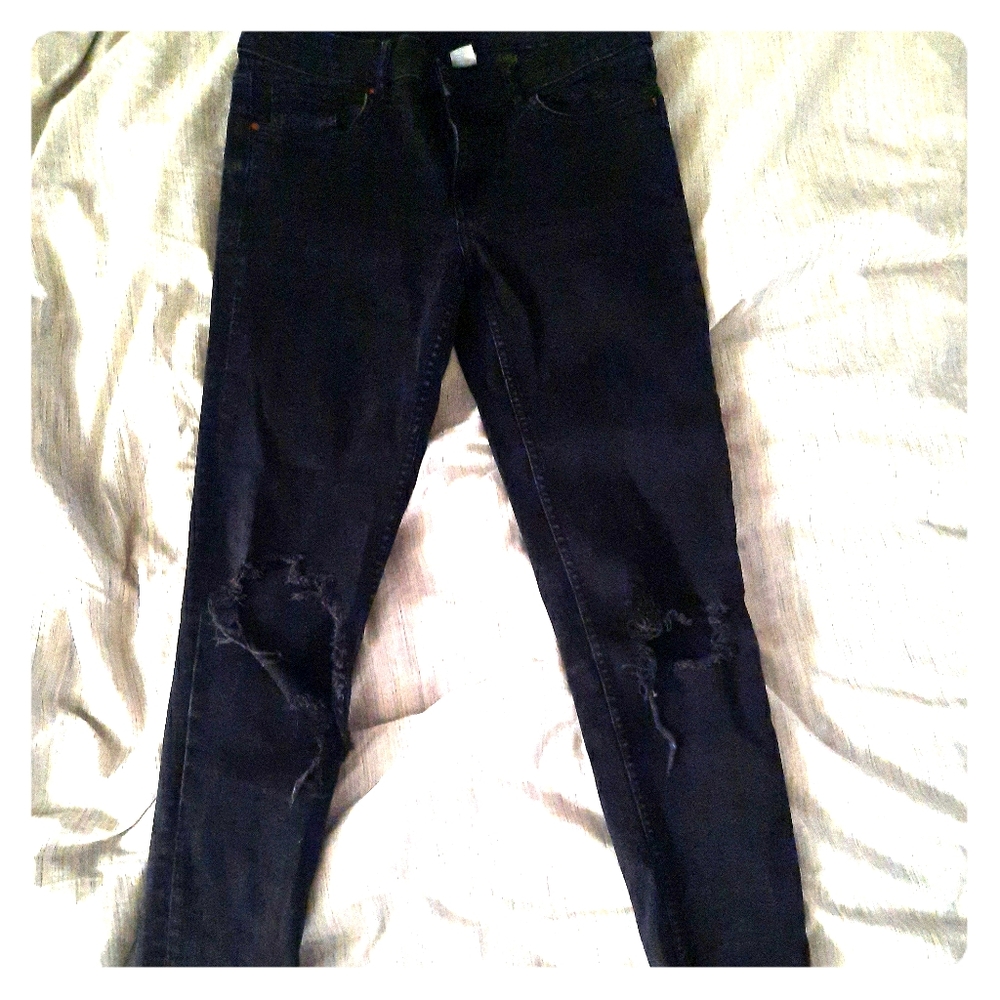 Distressed black Jeans